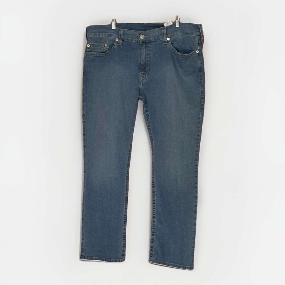 NWOT True Religion Ricky Relaxed Straight Jeans Men 40 Light Y2K Denim 42x30